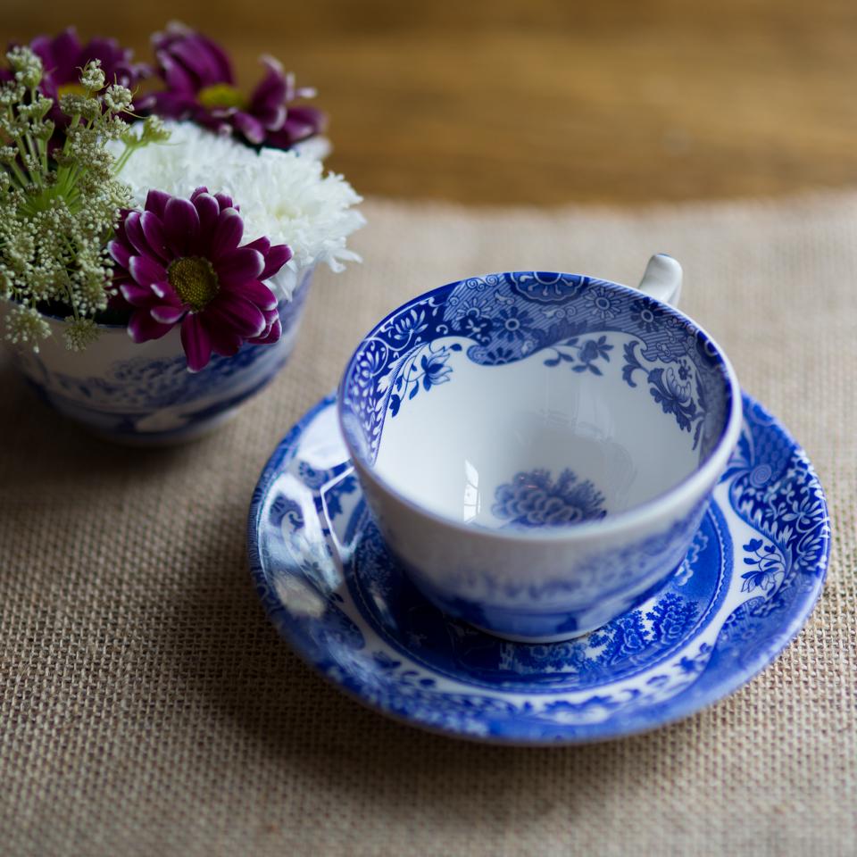 Blue Spode Cup & Saucer