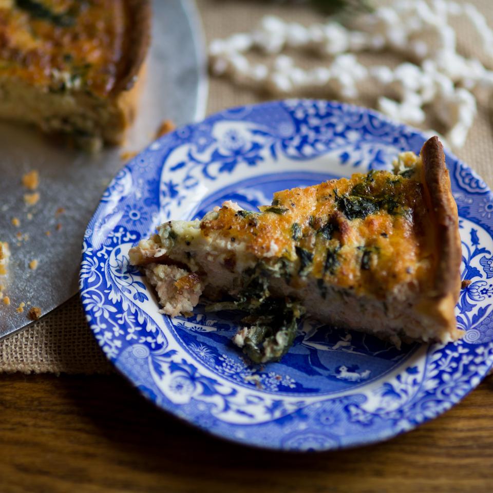 Salmon & Spinach Quiche