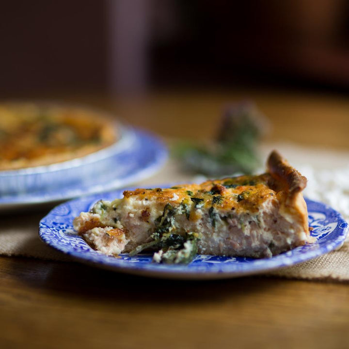 Salmon & Spinach Quiche
