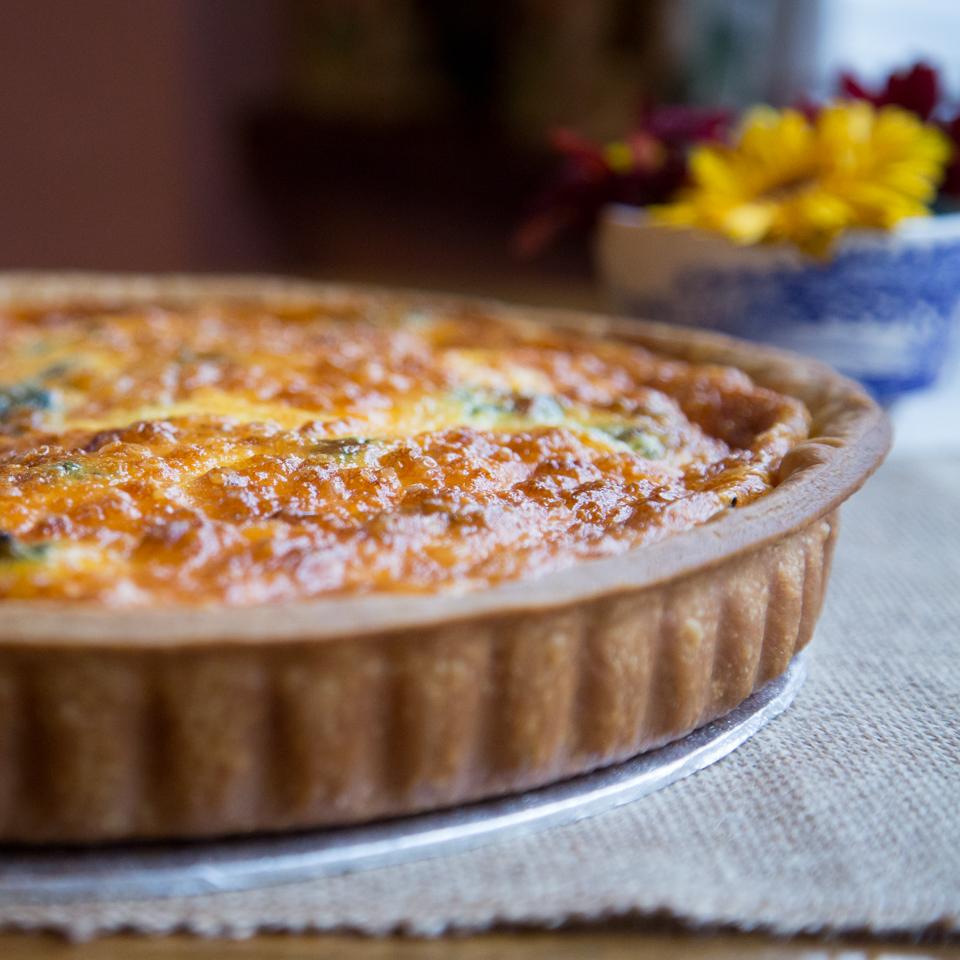 Salmon & Spinach Quiche