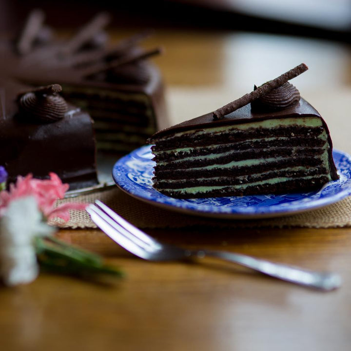 Chocolate Mint Ganache Cake (Gluten Free)