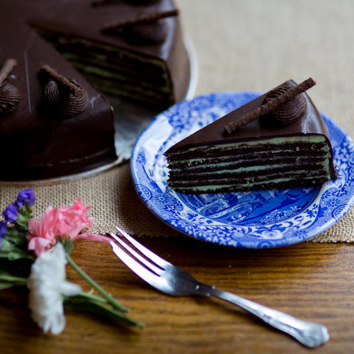 Chocolate Mint Ganache Cake (Gluten Free)